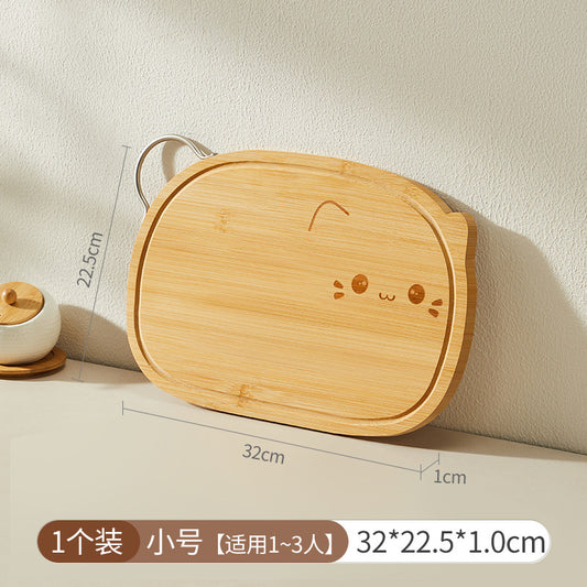 Household Bamboo Cutting Board Kitchen Cutting Board Creative Cat Cutting Board Fruit Complementary Food Cute